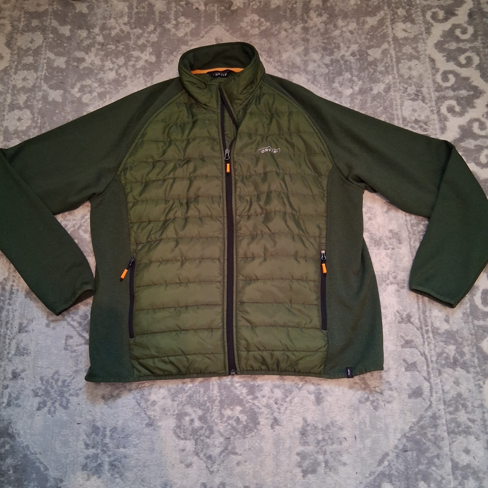 Orvis Olive Green Puffer Jacket